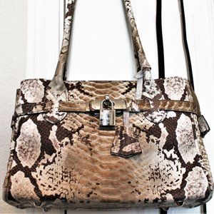 ITALIAN GENUINE SNAKESKIN SATCHEL